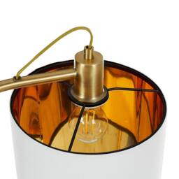 Wyld and Coco Floor Lamp Copper Base White Linen Shade 156 cm - thumbnail 6