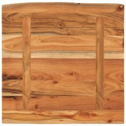 Berkfield Home Wall Shelf 40x40x3.8 cm Square Solid Wood Acacia Live Edge in Brown - thumbnail 5