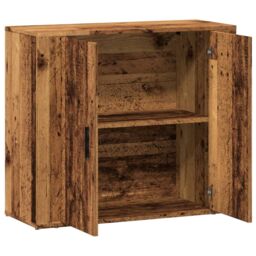 Berkfield Home Sideboard Old Wood 80x33x70 cm Engineered Wood in Brown - Size: 80 x 33 x 70 cm - thumbnail 5