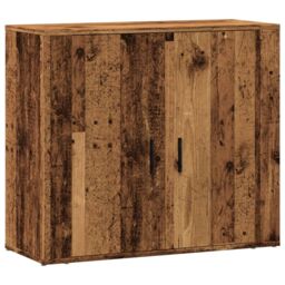 Berkfield Home Sideboard Old Wood 80x33x70 cm Engineered Wood in Brown - Size: 80 x 33 x 70 cm - thumbnail 2