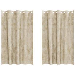 Berkfield Home Velvet Curtains 2 pcs with Eyelets Cream 175x140 cm