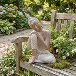 Garden Greatness Artistic Finesse Sitting Buddha Decoration - Size: 1 Pack - thumbnail 2