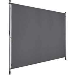tectake Retractable Awning Taija in Dark Grey - Size: 200 cm x 310 cm - thumbnail 1