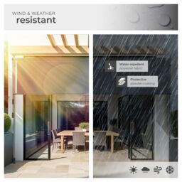 tectake Retractable Awning Taija in Dark Grey - Size: 200 cm x 310 cm - thumbnail 4