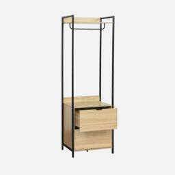 sweeek Wardrobe Module With 2 Drawers & 1 Shelf in Black - thumbnail 3