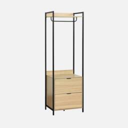 sweeek Wardrobe Module With 2 Drawers & 1 Shelf in Black - thumbnail 1