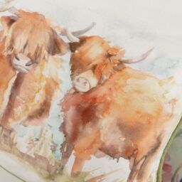 Voyage Maison Highland Cattle Reversible Piped Outdoor Cushion - Size: 30 cm x 50 cm - thumbnail 5