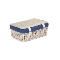 Red Hamper Wicker 35cm Empty Whitewash Picnic Basket with Back Lining in Natural - thumbnail 2