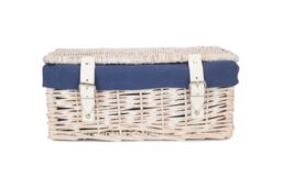 Red Hamper Wicker 35cm Empty Whitewash Picnic Basket with Back Lining in Natural - thumbnail 4