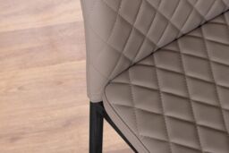 FurnitureboxUK Giovani 6-Seater Grey Glass Dining Table & 6 Milan Faux Leather Dining Chairs in Beige - thumbnail 9