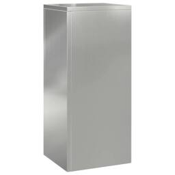 Berkfield Home Outdoor Plant Stands Pillar 2 pcs 24x24x55 cm Galvanised Steel in Grey - Size: 24 x 24 x 55 cm - thumbnail 5