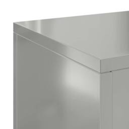 Berkfield Home Outdoor Plant Stands Pillar 2 pcs 24x24x55 cm Galvanised Steel in Grey - Size: 24 x 24 x 55 cm - thumbnail 8