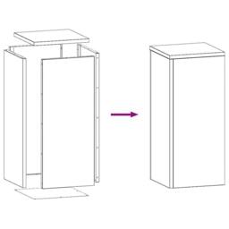 Berkfield Home Outdoor Plant Stands Pillar 2 pcs 24x24x55 cm Galvanised Steel in Grey - Size: 24 x 24 x 55 cm - thumbnail 9