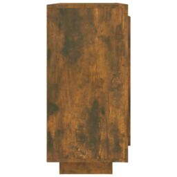 Berkfield Home Sideboard Smoked Oak 92x35x75 cm Engineered Wood in Brown - Size: 92 x 35 x 75 cm - thumbnail 6