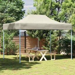 Berkfield Home Professional Folding Party Tent 3x4 m Steel Cream in Beige - thumbnail 2