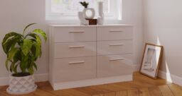 Ready Assembled 2 U Trent 6 Drawer Wide Chest (Ready Assembled) in Mid Grey - thumbnail 1