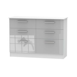 Ready Assembled 2 U Trent 6 Drawer Wide Chest (Ready Assembled) in Mid Grey - thumbnail 2