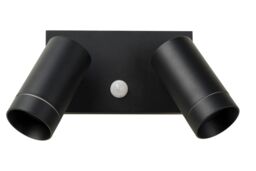Lucide 'TAYLOR' Dimmable Rotatable Stylish Outdoor Wall Spotlight 2xGU10 in Black - thumbnail 2