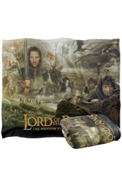 Lord of the Rings The Blanket, 152x127 cm Trilogy Poster Silky Touch Super Soft Throw Blanket in White - thumbnail 2