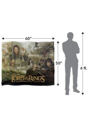 Lord of the Rings The Blanket, 152x127 cm Trilogy Poster Silky Touch Super Soft Throw Blanket in White - thumbnail 5