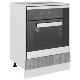 Berkfield Home Oven Cabinet Grey Sonoma 60x46x81.5 cm Engineered Wood - thumbnail 4
