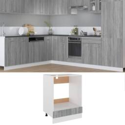 Berkfield Home Oven Cabinet Grey Sonoma 60x46x81.5 cm Engineered Wood - thumbnail 2