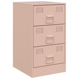Berkfield Home Bedside Cabinets 2 pcs Pink 34.5x39x62 cm Steel - thumbnail 6