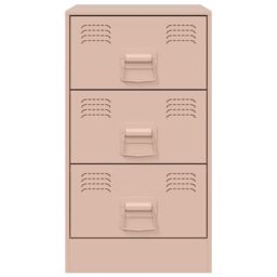 Berkfield Home Bedside Cabinets 2 pcs Pink 34.5x39x62 cm Steel - thumbnail 5