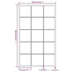 Berkfield Home Wall Mirrors 6 pcs Black 100x60 cm Metal - thumbnail 7