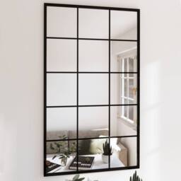 Berkfield Home Wall Mirrors 6 pcs Black 100x60 cm Metal - thumbnail 2