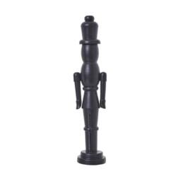 Hill Interiors Wooden Nutcracker Ornament in Black - thumbnail 2