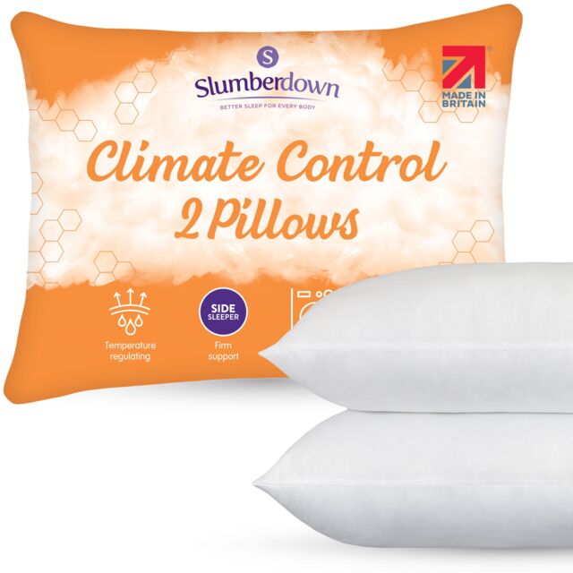 Slumberdown 2 Pack Climate Control Firm Support Pillows in White - image 1