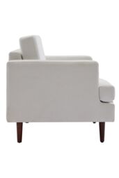 Living and Home Mid-Century Single Sofa Armchair in Beige - thumbnail 4