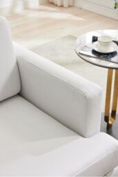 Living and Home Mid-Century Single Sofa Armchair in Beige - thumbnail 9