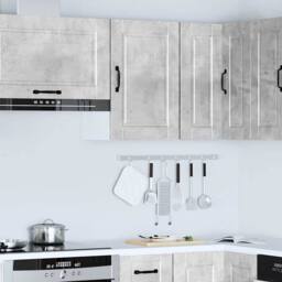 Berkfield Home Kitchen Wall Cabinet¬†Porto Concrete Grey Engineered Wood - thumbnail 4