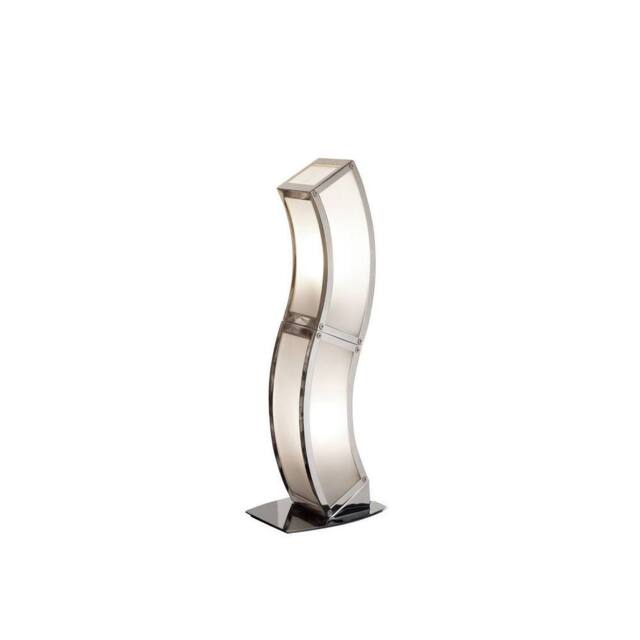 Netlighting Duna E27 Table Lamp 2 Light E27 Polished Chrome White Acrylic in Silver - image 1