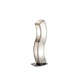 Netlighting Duna E27 Table Lamp 2 Light E27 Polished Chrome White Acrylic in Silver