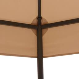 Berkfield Home Garden Marquee Gazebo Pavilion Tent Hexagonal Beige 323x265 cm - thumbnail 3