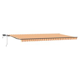 Berkfield Home Manual Retractable Awning with LED Yellow & Orange 600x300 cm - thumbnail 4