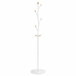Berkfield Home Coat Stand White 177 cm Powder-coated Iron - thumbnail 2