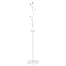 Berkfield Home Coat Stand White 177 cm Powder-coated Iron - thumbnail 6