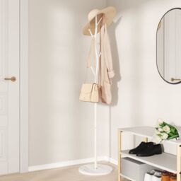 Berkfield Home Coat Stand White 177 cm Powder-coated Iron - thumbnail 3
