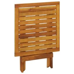 Berkfield Home Bistro Table 46x46x47 cm Solid Acacia Wood in Brown - Size: 46 x 46 x 47 cm - thumbnail 4