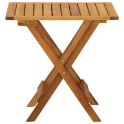 Berkfield Home Bistro Table 46x46x47 cm Solid Acacia Wood in Brown - Size: 46 x 46 x 47 cm - thumbnail 3