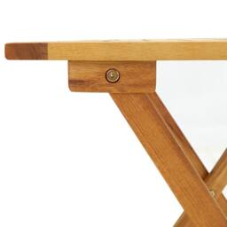 Berkfield Home Bistro Table 46x46x47 cm Solid Acacia Wood in Brown - Size: 46 x 46 x 47 cm - thumbnail 6