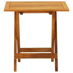 Berkfield Home Bistro Table 46x46x47 cm Solid Acacia Wood in Brown - Size: 46 x 46 x 47 cm - thumbnail 2