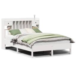 Berkfield Home Bookcase Bed without Mattress White 160x200 cm Solid Wood Pine - thumbnail 1