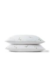 CHRISTY 'Clover' Romantic Floral Cotton Percale Standard Pillowcase Pair in White - thumbnail 2