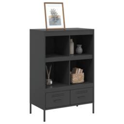 Berkfield Home Highboard Black 68x39x101.5 cm Steel - thumbnail 4