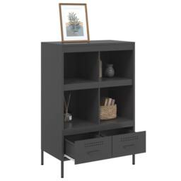 Berkfield Home Highboard Black 68x39x101.5 cm Steel - thumbnail 5